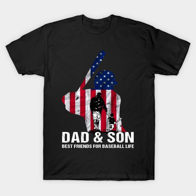 Dad And Son Best Friends For Baseball Life T-Shirt by gotravele store